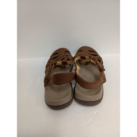 Baretraps Womens Florrie Sandals Size 7.5M Brown Leather Comfort Flat Closed Toe - Picture 8 of 11